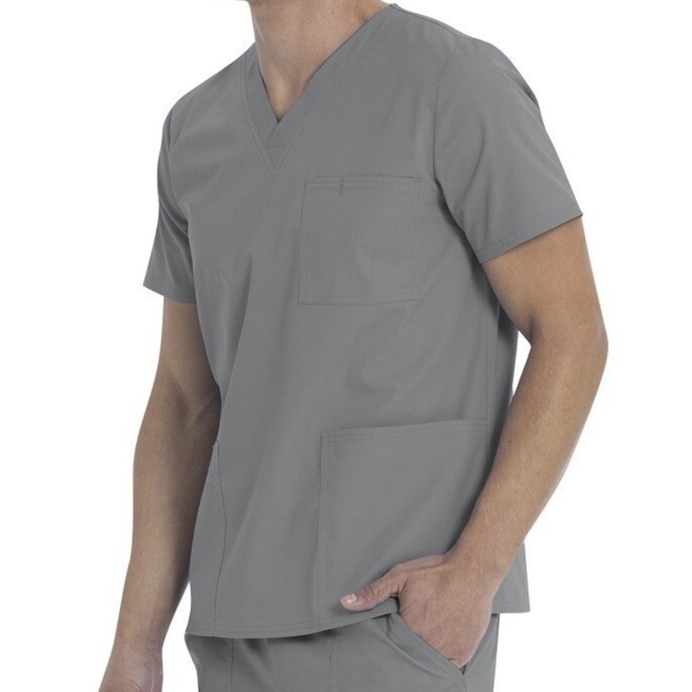 Scrubstar Premium Scrubwear Unisex V Neck Top Large New with Tags Gray Stretch